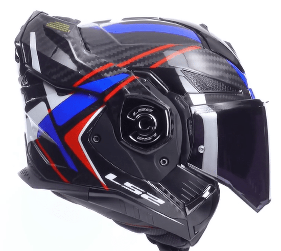 Casco ribaltabile LS2 Advant x Carbon FF901 FUTURE II WHITE BLUE - Moto Adventure