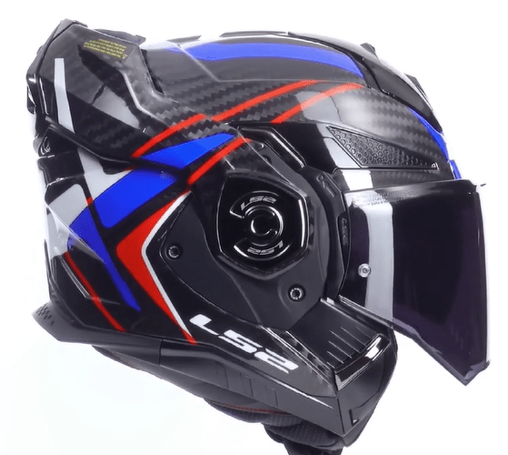 Casco ribaltabile LS2 Advant x Carbon FF901 FUTURE II WHITE BLUE - Moto Adventure
