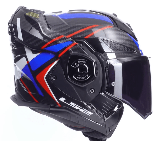Casco ribaltabile LS2 Advant x Carbon FF901 FUTURE II WHITE BLUE - Moto Adventure