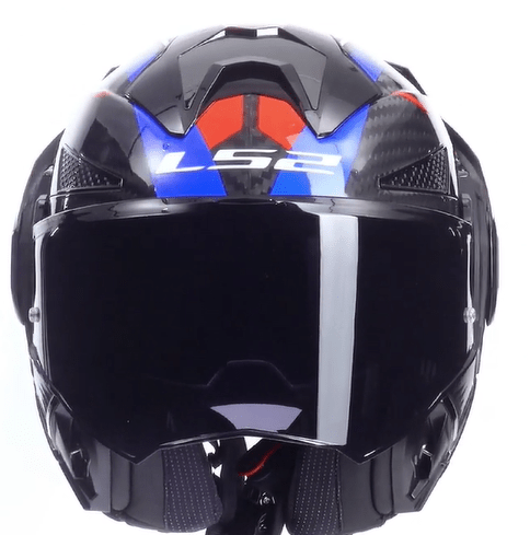 Casco ribaltabile LS2 Advant x Carbon FF901 FUTURE II WHITE BLUE - Moto Adventure