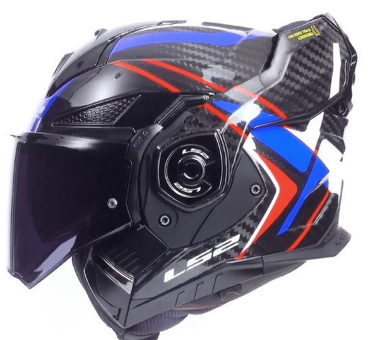 Casco ribaltabile LS2 Advant x Carbon FF901 FUTURE II WHITE BLUE - Moto Adventure