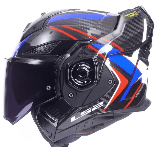 Casco ribaltabile LS2 Advant x Carbon FF901 FUTURE II WHITE BLUE - Moto Adventure