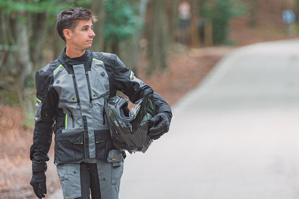 Giacca LS2 Apollo BLACK DARK GREY H - V YELLOW - Moto Adventure