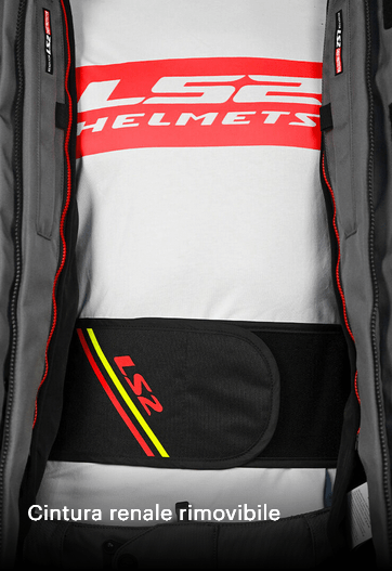 Giacca LS2 Apollo BLACK DARK GREY H - V YELLOW - Moto Adventure