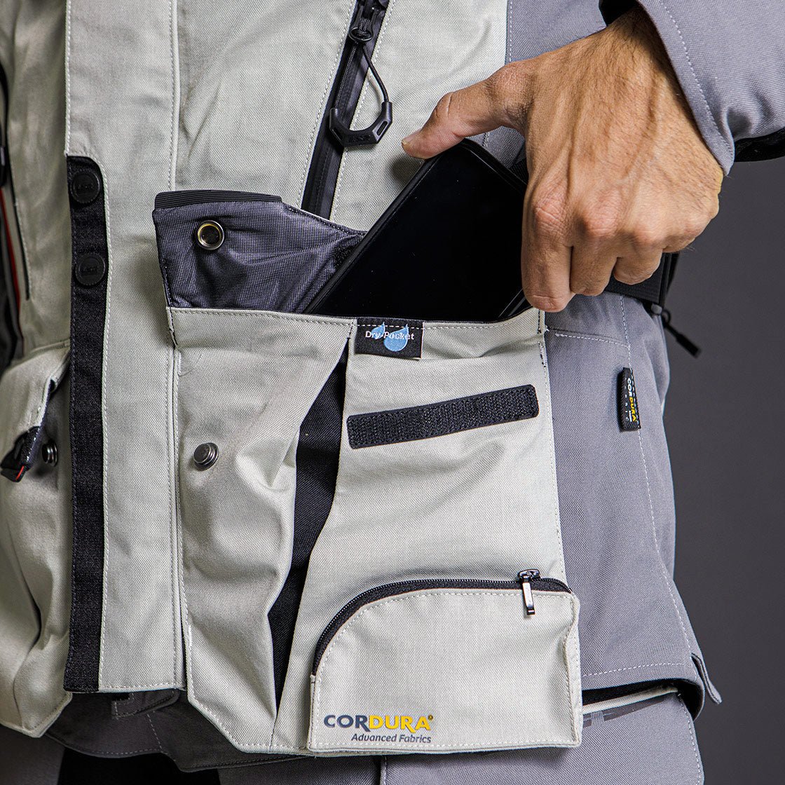 Giacca LS2 Apollo BLACK DARK GREY H - V YELLOW - Moto Adventure
