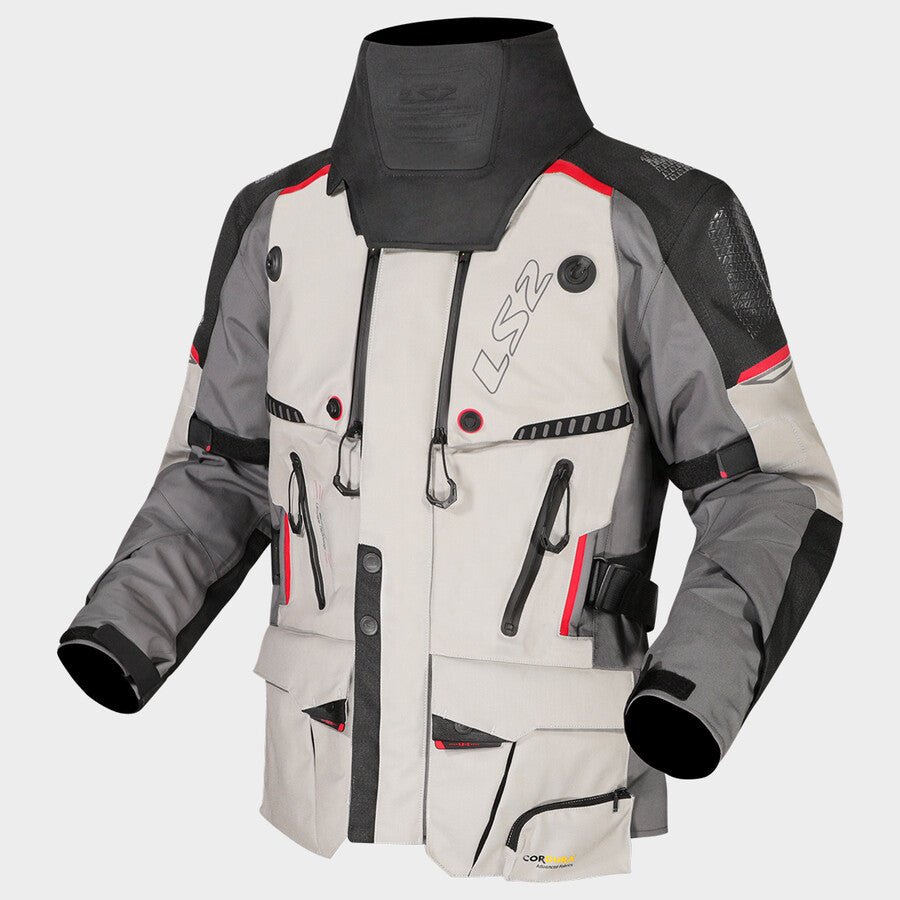 Giacca LS2 Apollo BLACK DARK GREY H - V YELLOW - Moto Adventure