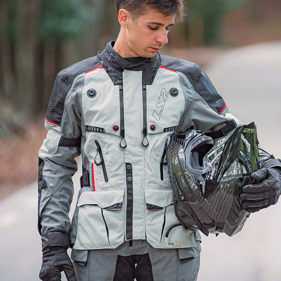 Giacca LS2 Apollo BLACK DARK GREY H - V YELLOW - Moto Adventure