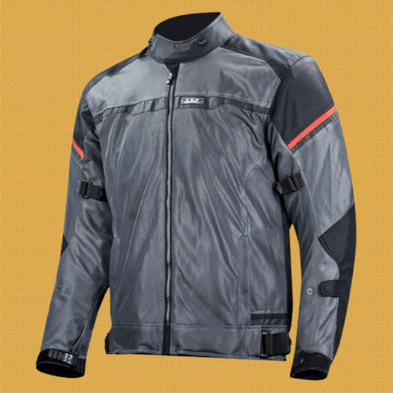 LS2 Giacca Moto Uomo Riva - Poliestere 600D, Fodera Impermeabile Rimovibile, Protezioni CE Su Spalle E Gomiti