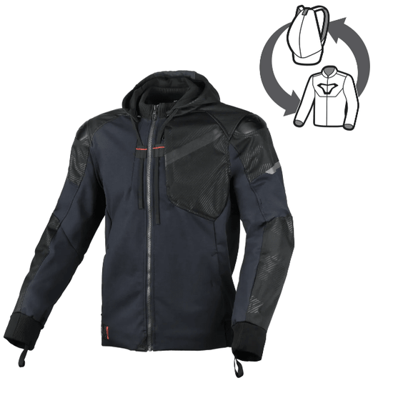 Giacca Macna Distec nero blu - Moto Adventure