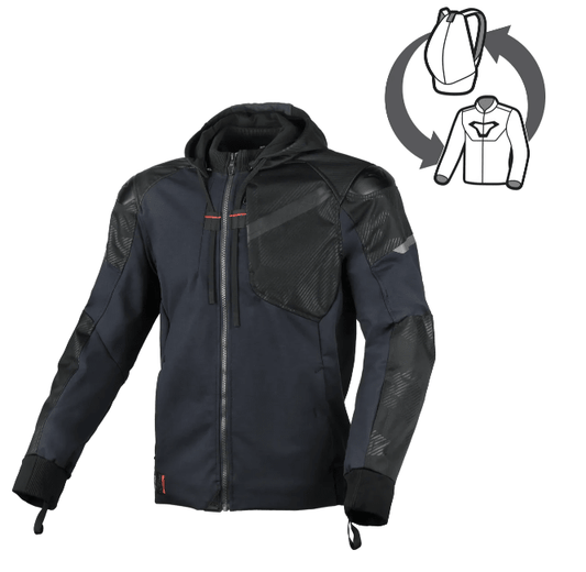 Giacca Macna Distec nero blu - Moto Adventure