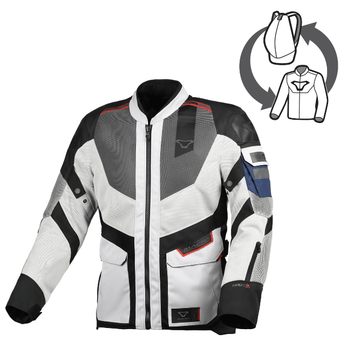 Giacca Macna Travel Air grigio chiaro - Moto Adventure