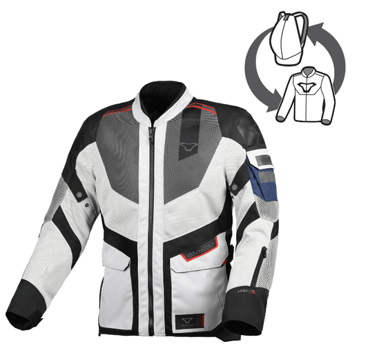 Giacca Macna Travel Air grigio chiaro - Moto Adventure