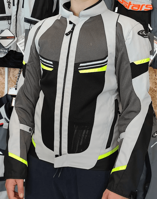 Giubbotto estivo Clover Airjet 5 grigio giallo nero - Moto Adventure