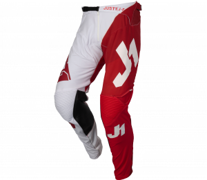 Pantaloni cross enduro Just1 J-Flex rosso bianco
