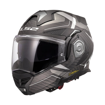 Casco modulare LS2 FF901 Advant X Carbon Horizon Argento-Grigio