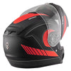 Casco modulare NOS NS-8 GAZE nero rosso opaco