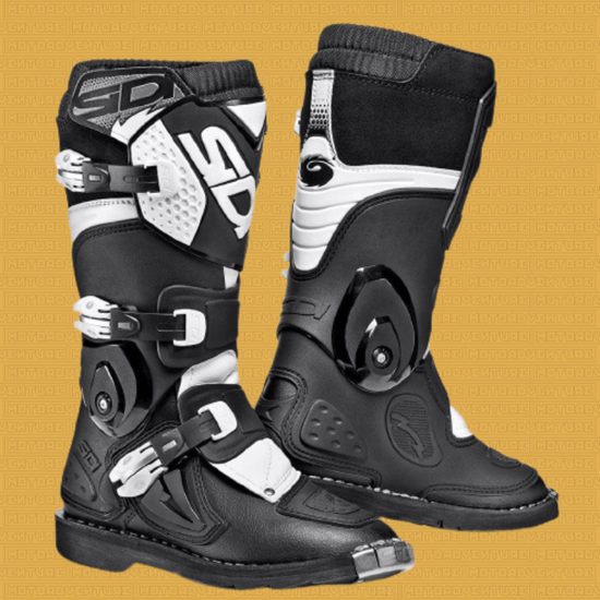 Stivali cross Bambino Sidi FLAME bianco nero - Moto Adventure