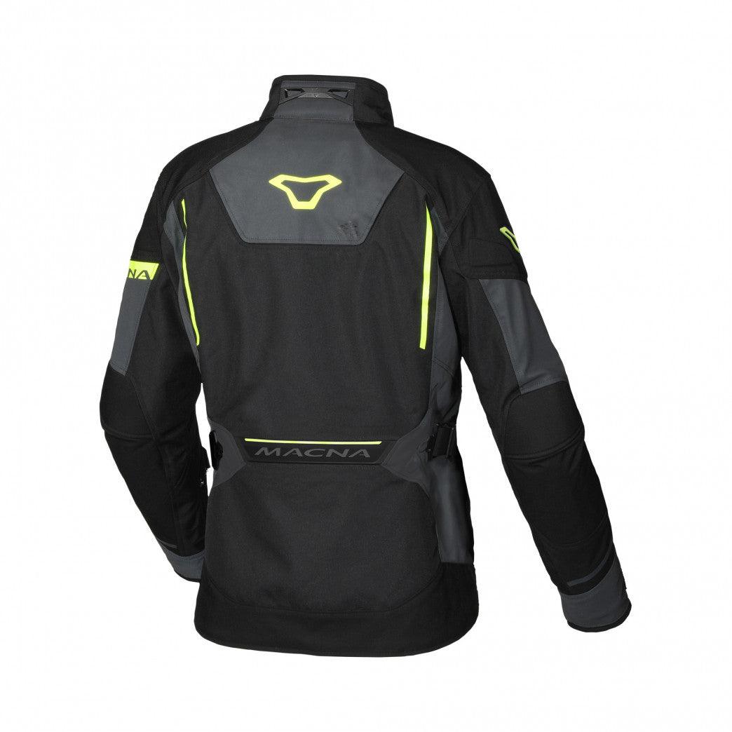 Giacca moto touring Donna Macna Mundial Night Eye Grigio Nero Giallo Fluo - Moto Adventure