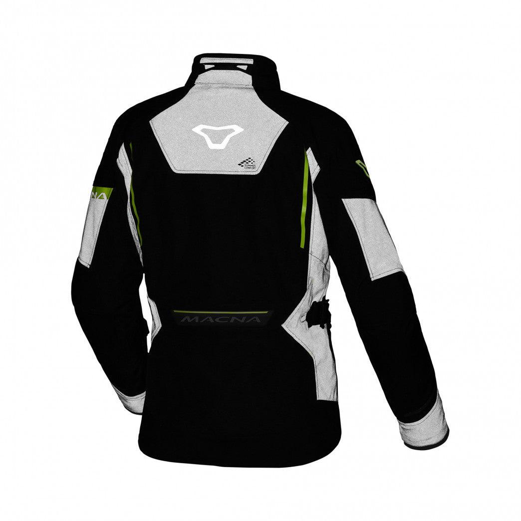 Giacca moto touring Donna Macna Mundial Night Eye Grigio Nero Giallo Fluo - Moto Adventure