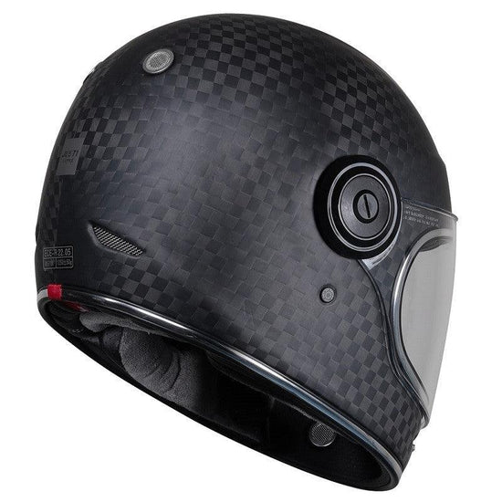 Casco integrale Vintage Just1 J - Cult Solid in carbonio Opaco - Moto Adventure