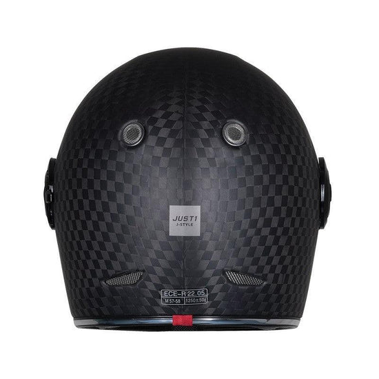 Casco integrale Vintage Just1 J - Cult Solid in carbonio Opaco - Moto Adventure