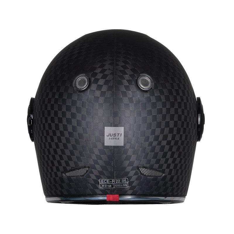 Casco integrale Vintage Just1 J - Cult Solid in carbonio Opaco - Moto Adventure