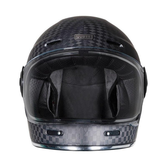 Casco integrale Vintage Just1 J - Cult Solid in carbonio Opaco - Moto Adventure
