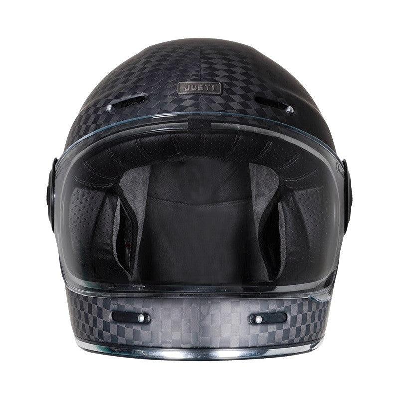Casco integrale Vintage Just1 J - Cult Solid in carbonio Opaco - Moto Adventure