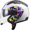 Casco Moto Jet Ls2 OF600 COPTER Crispy bianco giallo blu viola - Moto Adventure