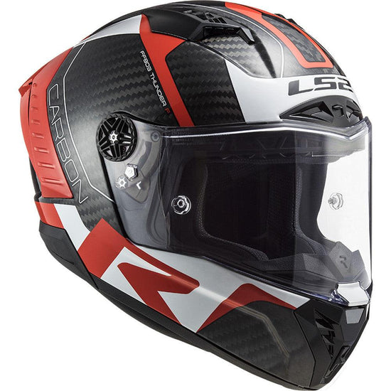 Casco integrale LS2 FF805 THUNDER C RACING in carbonio Rosso Bianco - Moto Adventure