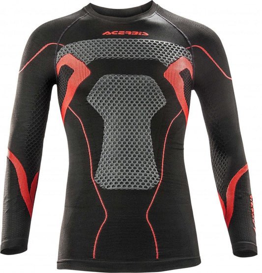 Maglia intima tecnica Acerbis X - Body Winter Nero Rosso - Moto Adventure