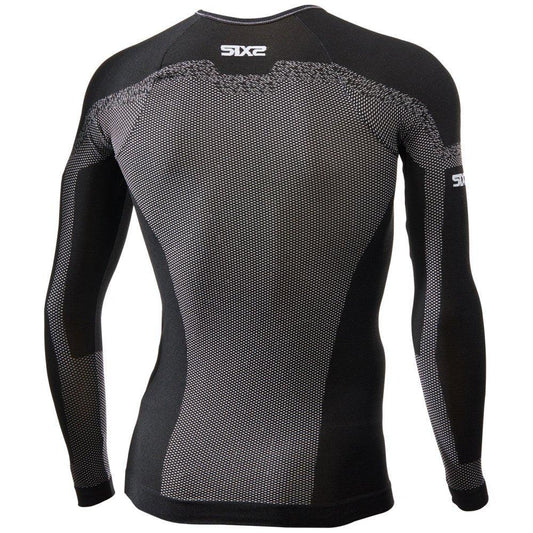 Maglia intima maniche lunghe Sixs TS2L Breezy Touch Nero Carbon - Moto Adventure