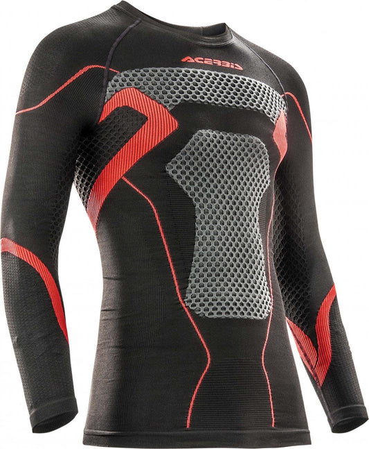 Maglia intima tecnica Acerbis X-Body Winter Nero Rosso - Moto Adventure