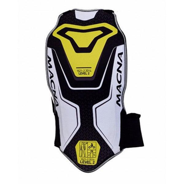 Paraschiena Macna livello 2 nero bianco giallo - Moto Adventure