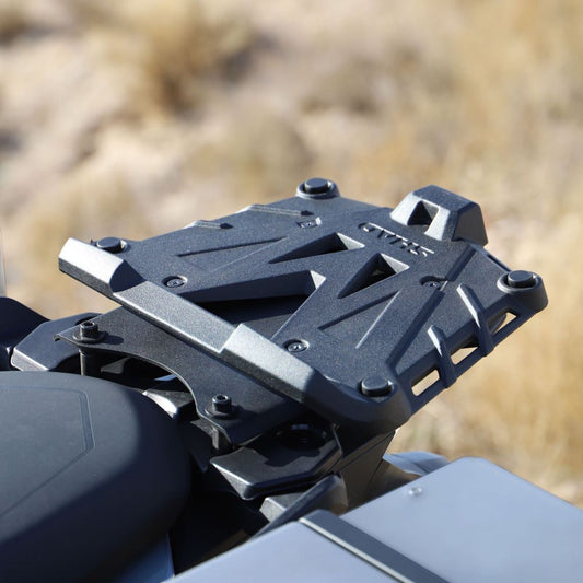 Piastra di montaggio in alluminio nera per bauletti SHAD - Moto Adventure