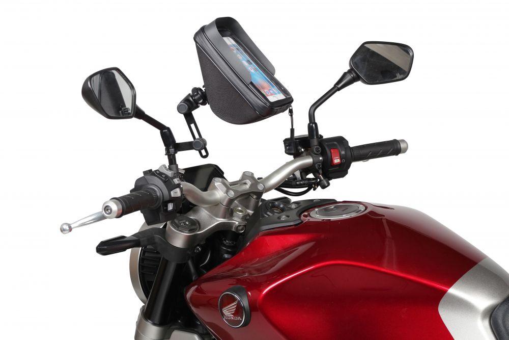 Supporto Smartphone SHAD 6,6" WITH POCKET 180 x 90 mm - Specchietto - Moto Adventure